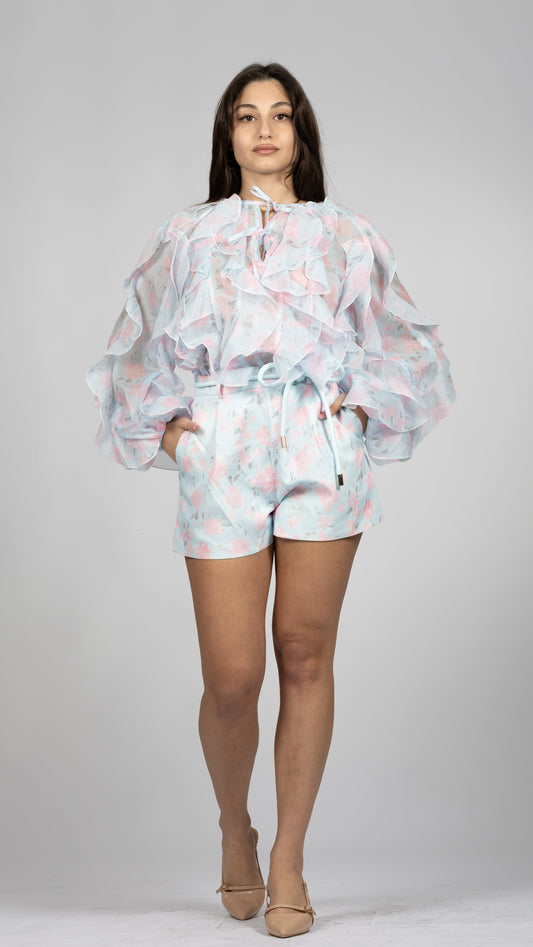 COORDINATO FIORELLA AZZURRO