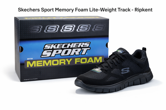 Skechers Sport Memory Foam Lite-Weight Track Ripkent nero.